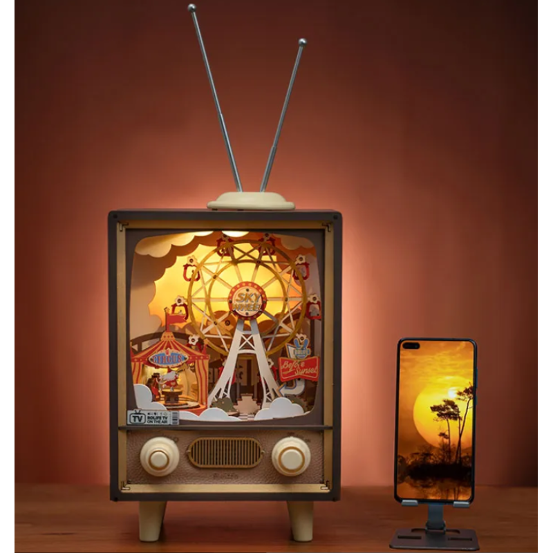 MAQUETA CAJA MÚSICA CARNAVAL AL ATARDECER