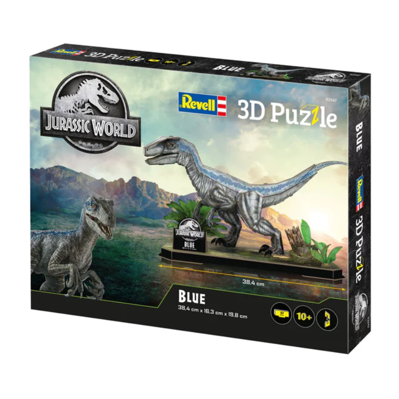 MAQUETA JURASSIC WORLD Velociraptor Blue