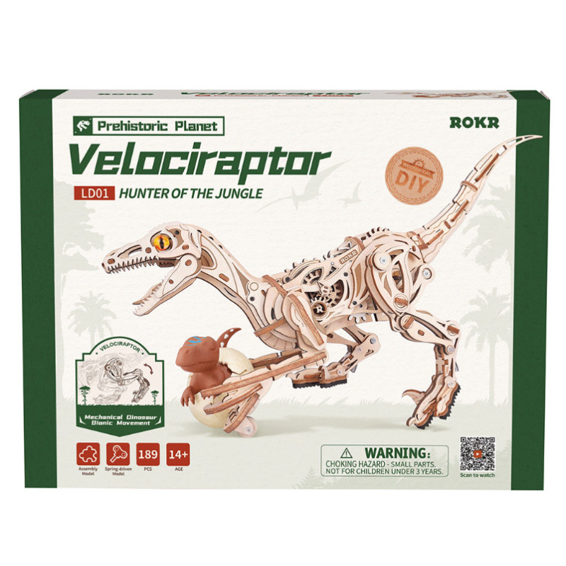 MAQUETA JURASSIC PARK MOVIMIENTOS Velociraptor