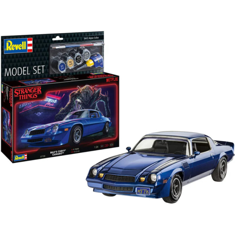 MAQUETA STRANGER THINGS Chevy Camaro (Pintura/Pegamento)