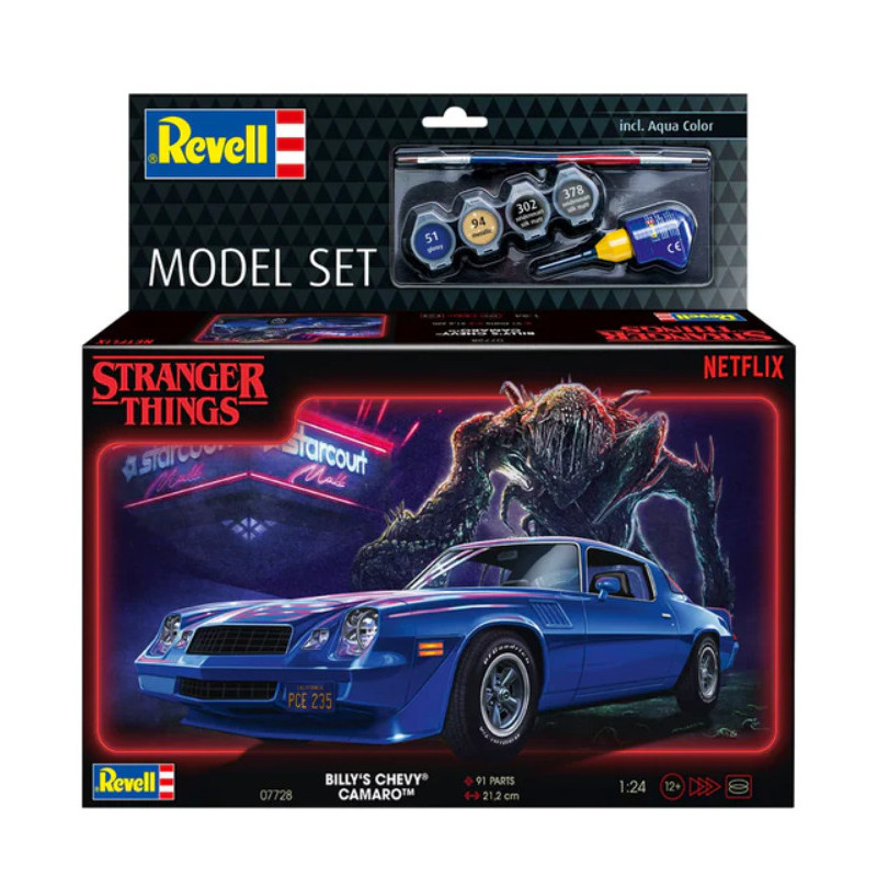 MAQUETA STRANGER THINGS Chevy Camaro (Pintura/Pegamento)
