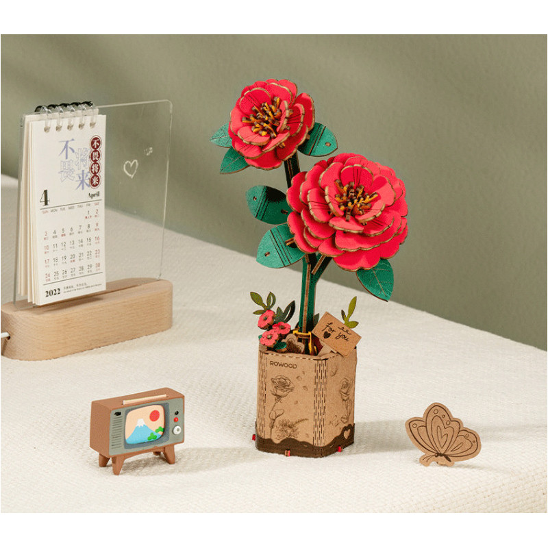 MAQUETA FLORES Camelia Roja