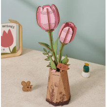 MAQUETA FLORES Tulipan Rosa