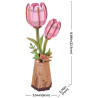 MAQUETA FLORES Tulipan Rosa