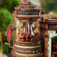 MAQUETA FABRICA DE CAFÉ MOVIMIENTO MÚSICA LUCES