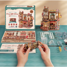 MAQUETA FABRICA DE CAFÉ MOVIMIENTO MÚSICA LUCES