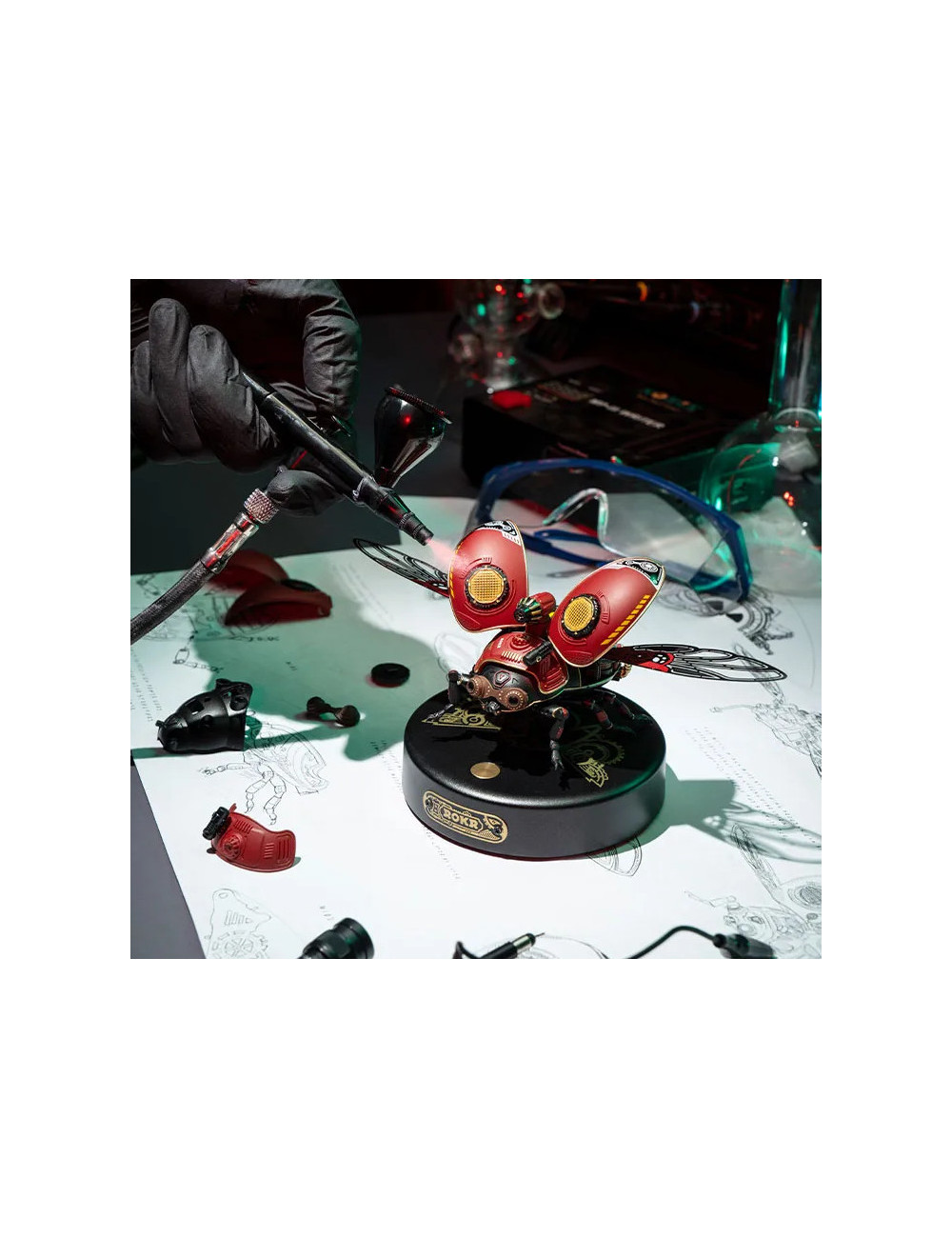 Maqueta 3D Escarabajo Mecánico en Movimiento