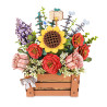 MAQUETA CAJA MADERA CON FLORES