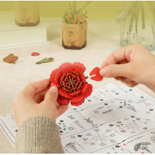 MAQUETA FLORES Clavel Rojo