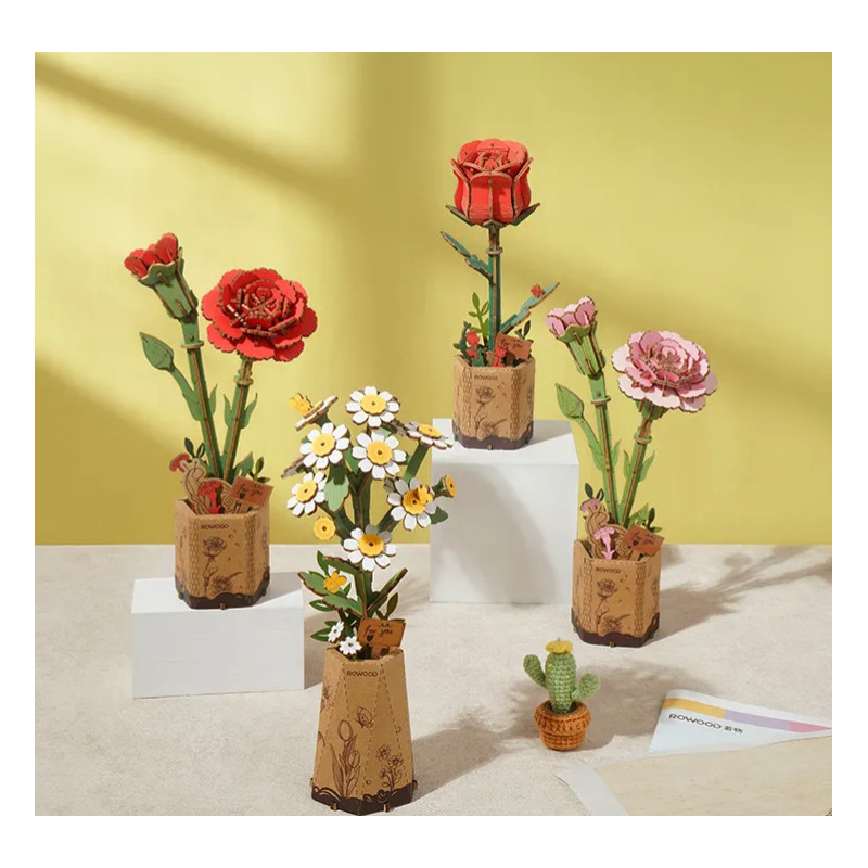 MAQUETA FLORES Clavel Rojo