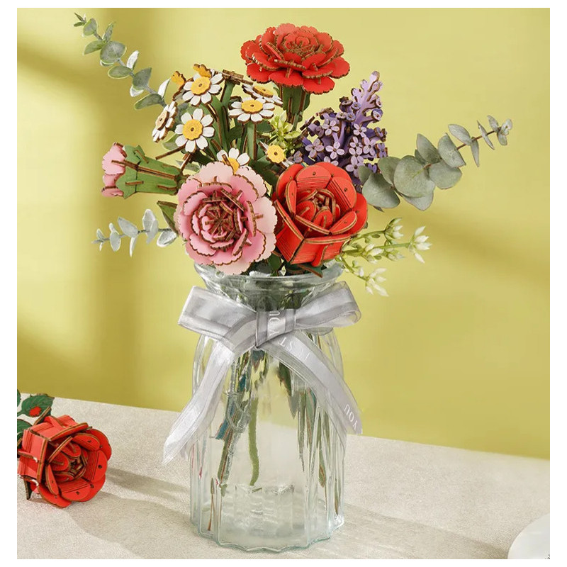 MAQUETA FLORES Clavel Rojo