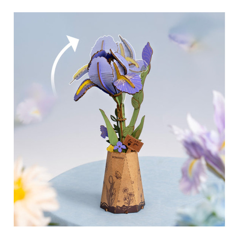 MAQUETA FLORES Iris Púrpura