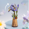 MAQUETA FLORES Iris Púrpura