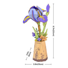 MAQUETA FLORES Iris Púrpura