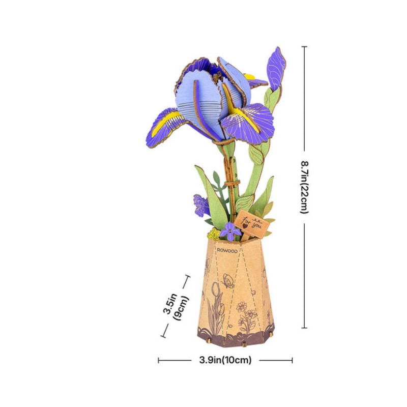 MAQUETA FLORES Iris Púrpura