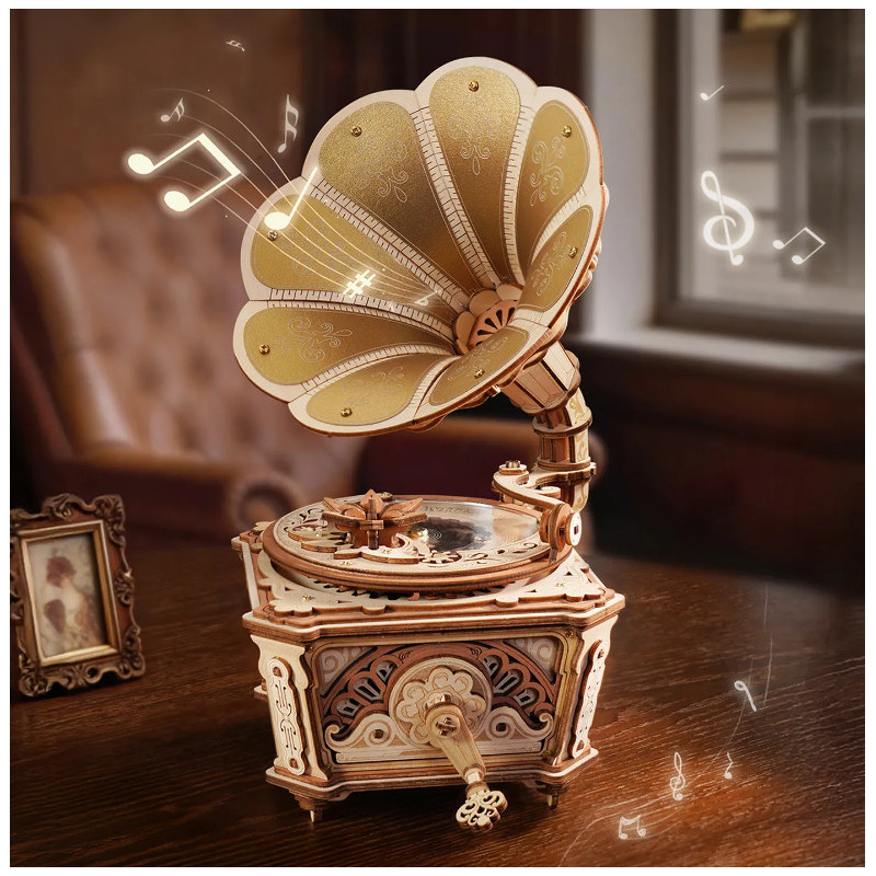 MAQUETA GRAMÓFONO DIVA CAJA DE MÚSICA