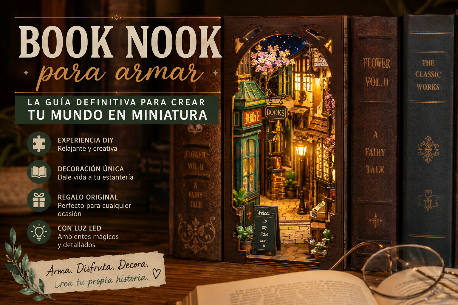Book Nook para armar: la guía definitiva para crear tu pequeño mundo en miniatura